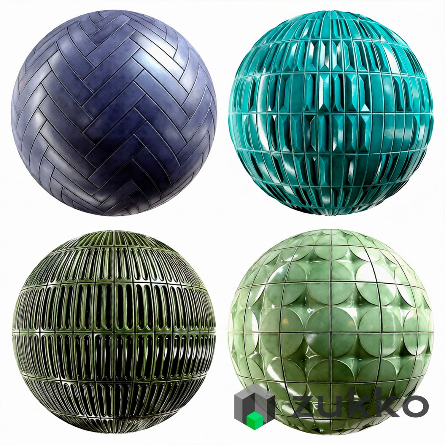 Tile 4K Materials A3 - 4 materials - image 1