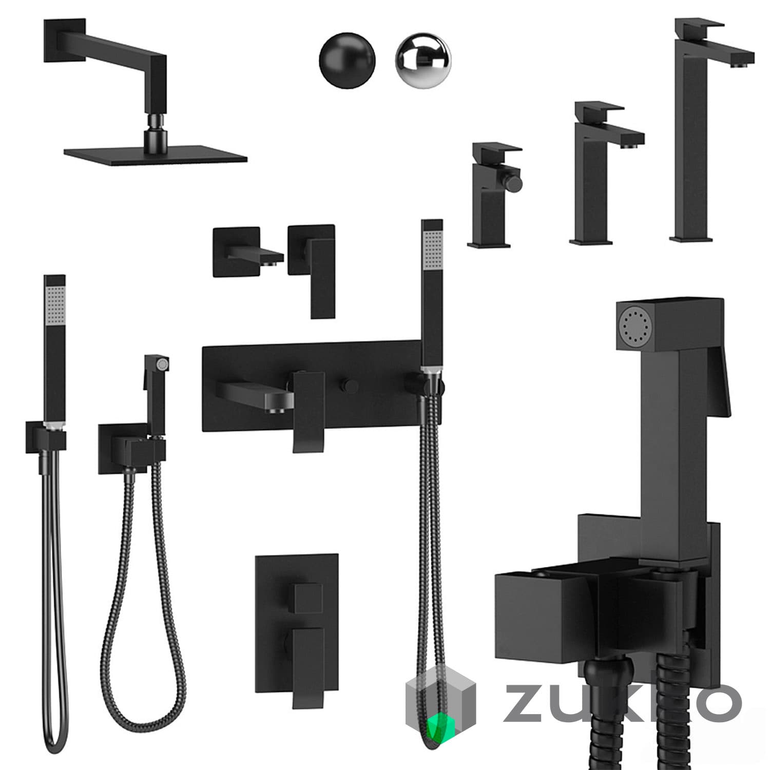 Paffoni Elle black matt and chrome - image 1