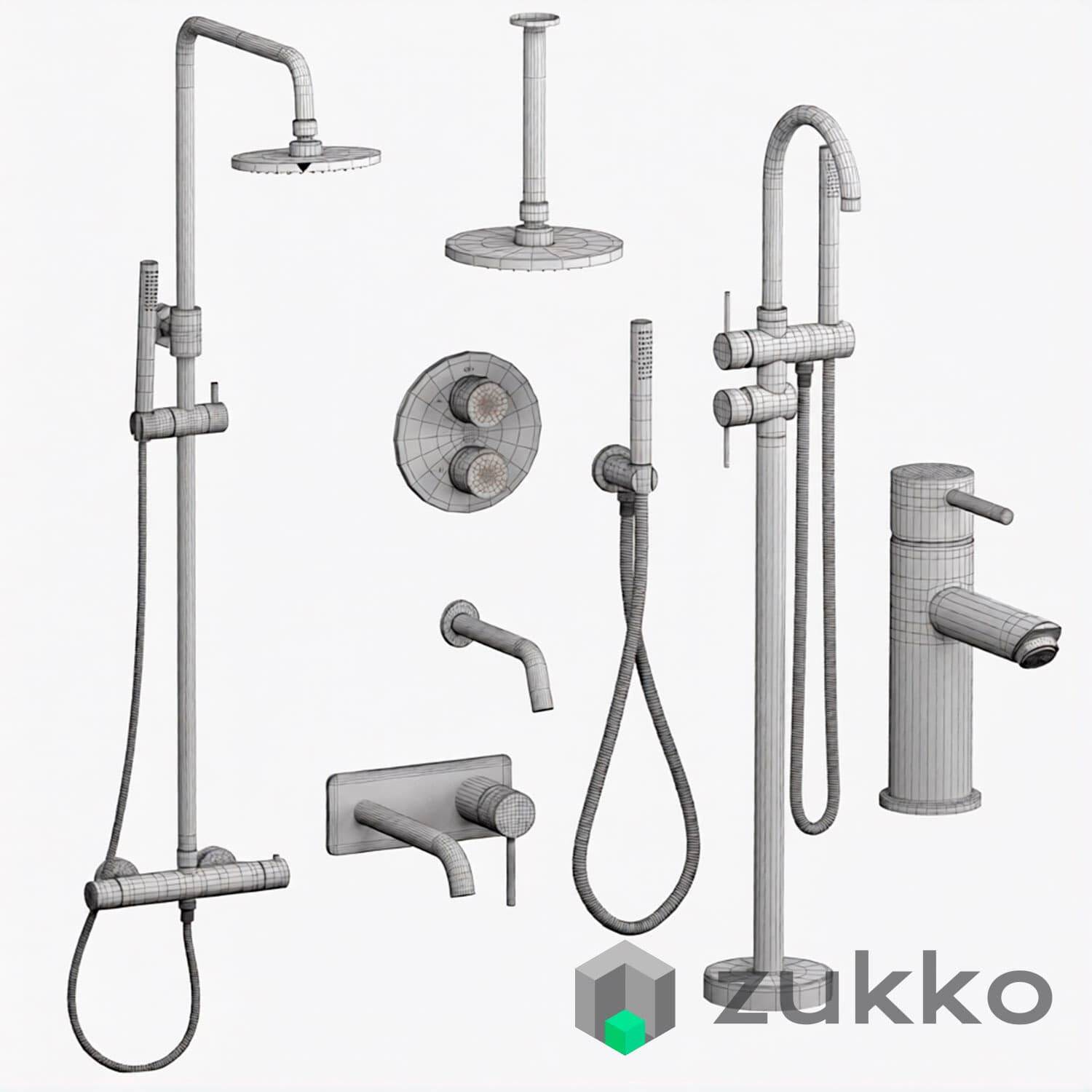 Lusso set 2 mixers and shower sets - image 3