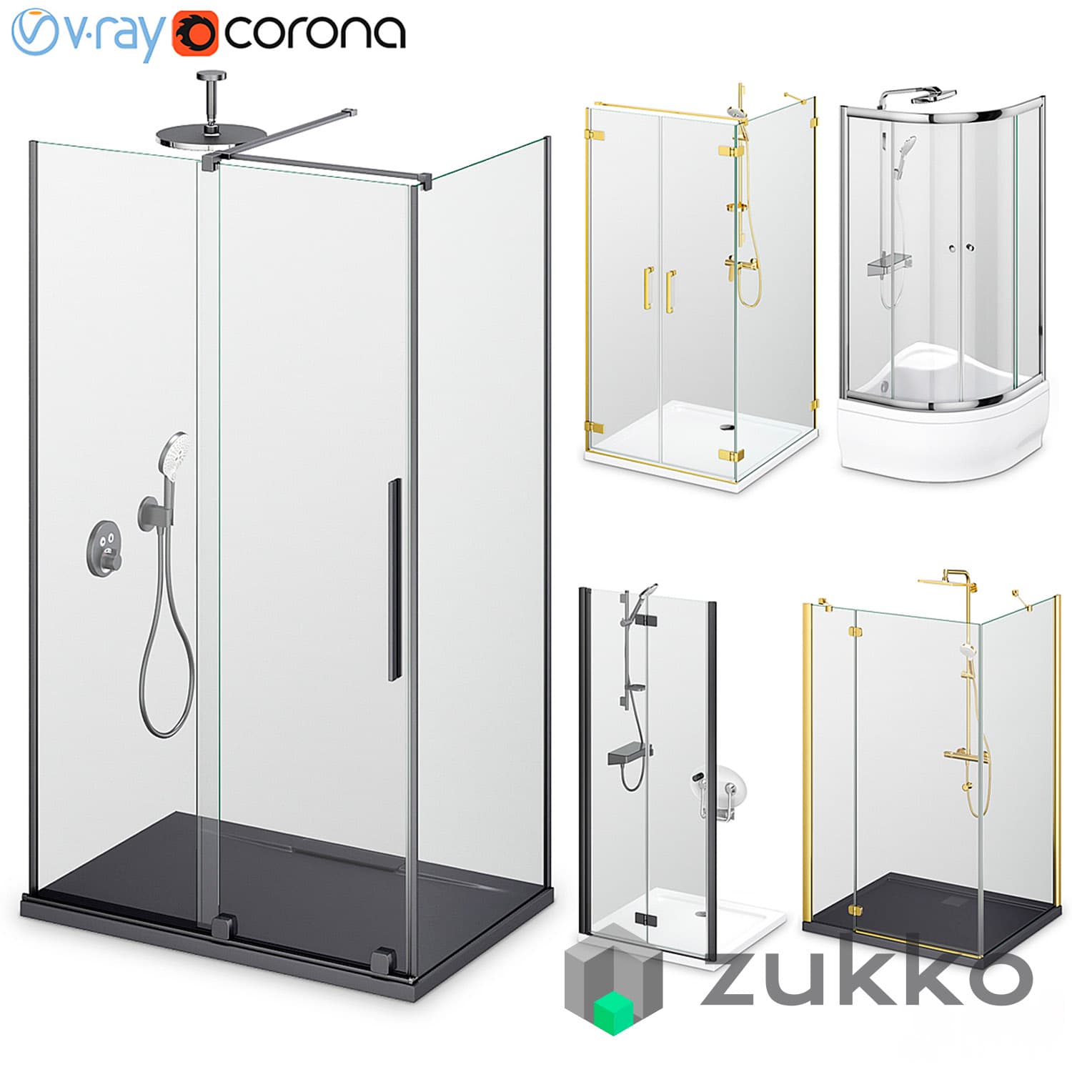 Shower cabins and doors Radaway set 165 - image 1