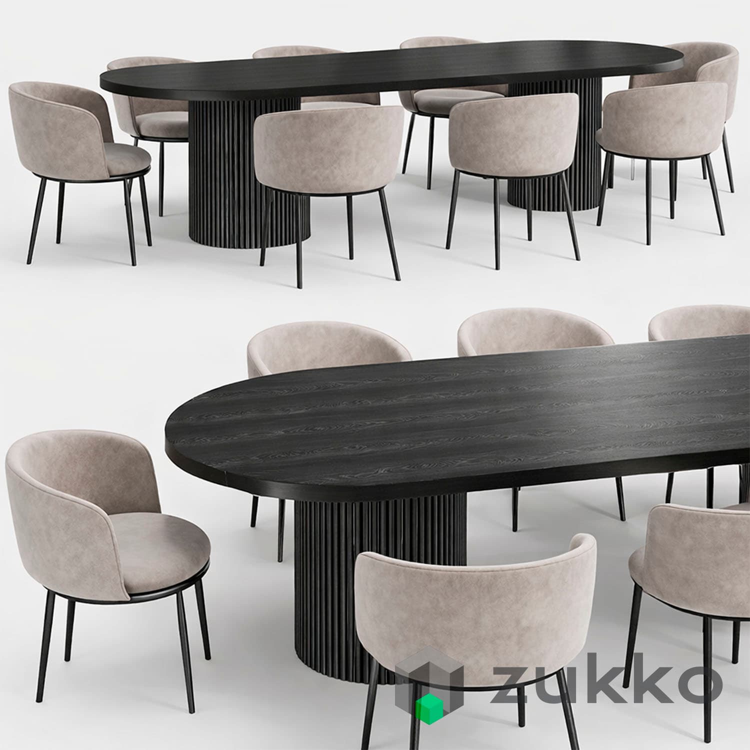 GLOBEWEST Benjamin Ripple table and Filmore dining chair Eichholtz - image 3